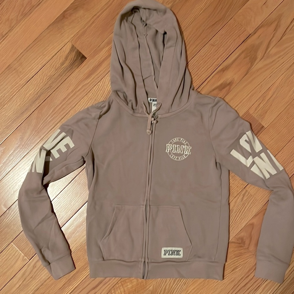 Womens PINK zip up hoodie